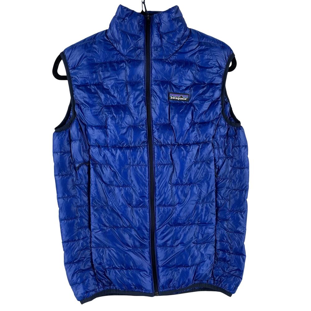 Patagonia Mens Micro Puff Vest SZ SM Viking Blue PlumaFill Insulated 84075
